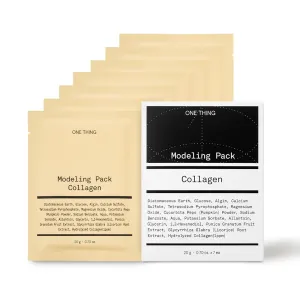 ONE THING Collagen Modeling Pack 0.7 Oz * 7 Masks | Facial Powder Peel Off Mask for Hydrating Cooling Soothing Firming Skin, Refine Clean Pores, Glowy Radiant Glass Skin | Korean FaceMask