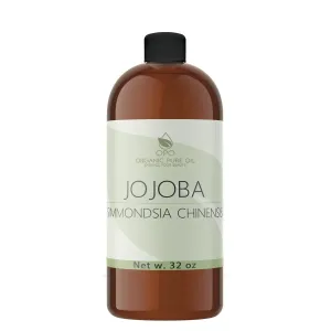 OPO Golden Jojoba Oil - Pure Cold Press 32 oz Hohoba Carrier Oil for Cleansing, Moisturizer for Face, Hair, Lash, Massage, Makeup Remover, Soaps - Packaging May Vary