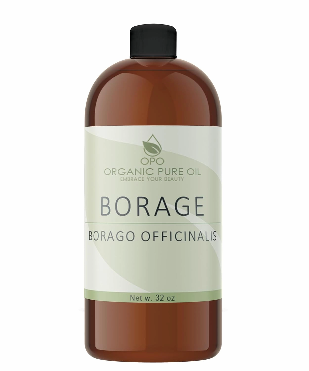 OPO Borage Seed Oil - 32 oz - Pure Unrefined Non GMO, High GLA, Bulk Natural Carrier Oil Moisturizer for Skin Hair Nails Body Soaps DIY & More - Liquid Borago Virgin Vegan