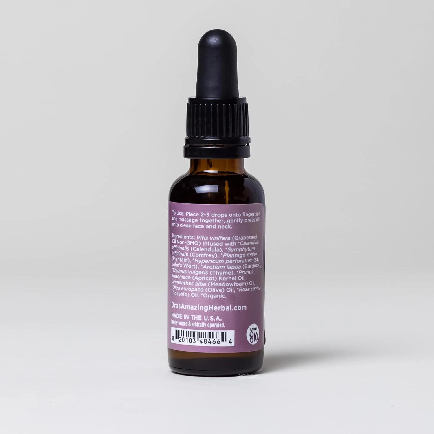 Ora's Amazing Herbal Lightweight Daily Nourish, Organic Calendula, Thyme, Plantain, Rosehip, Meadowfoam. Unscented Face Oil, Plant Based Fragrance Free Face Oil Serum, 1 oz