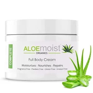 Organic Aloe Vera Lotion - Face & Body Moisturizing Cream with Natural Aloe Vera, Vitamin E Oil, Vitamin C, Retinol Cream, Shea Butter – Anti Aging Face Moisturizer for Women, Dry Skin (4 oz)