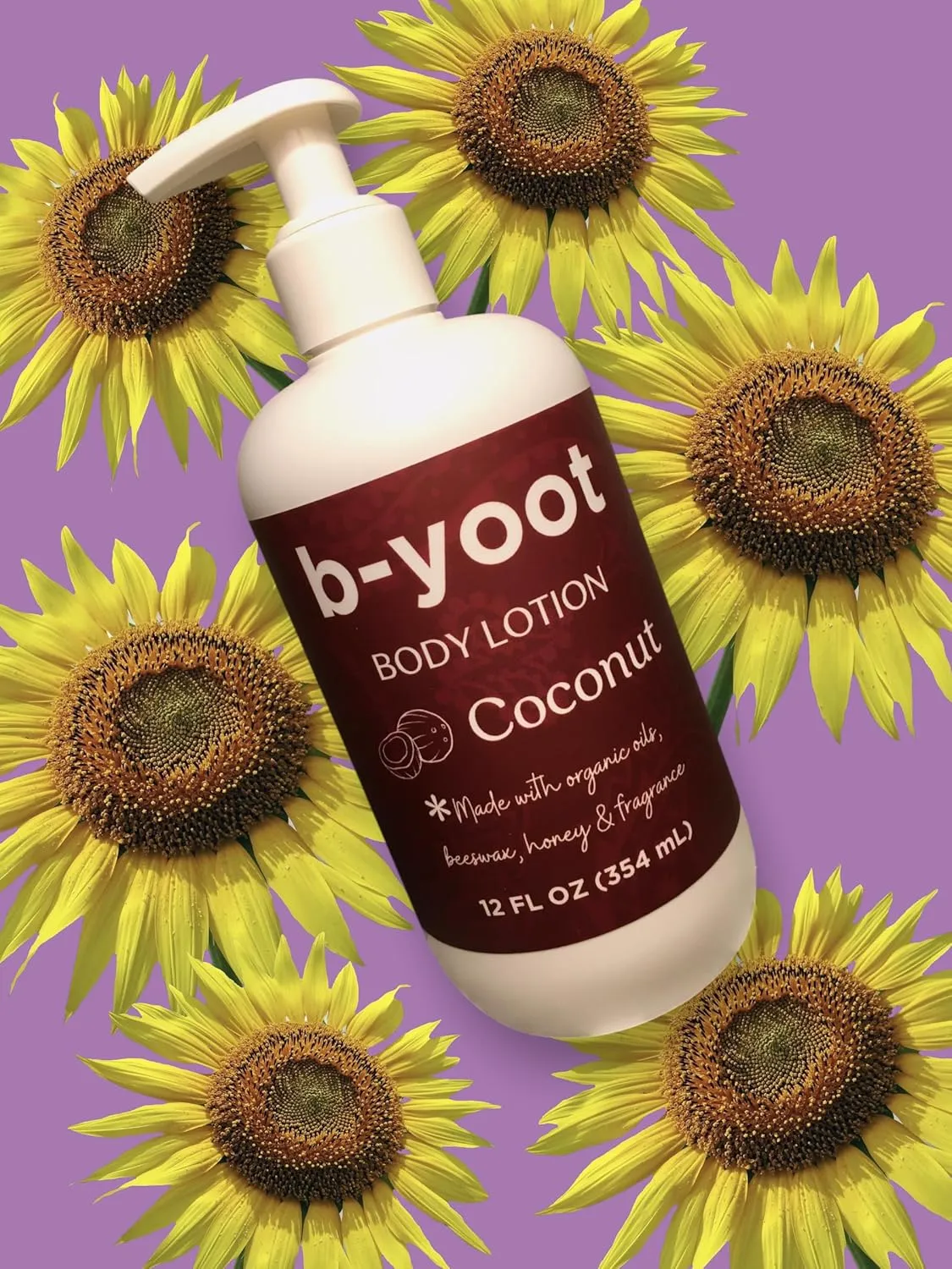 Organic Body Lotion - Coconut, Skin Care, Body Care, Body Moisturizer, Lotion for Extremely Dry Skin with Organic Honey, Organic Beeswax, Organic Oils, Lightweight, Non-Comedogenic, 12 Fl Oz