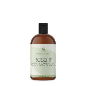 organic pure oil Rosehip Oil 8 oz - Pure Natural Cold Pressed Unrefined Extra Virgin Antioxidants for Face Skin Skin Rejuvenating