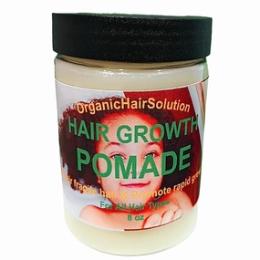 Organic Hair Solution-KIDS Hair Growth Pomade Grease- For Stronger, Thicker Longer Hair-Scalp & Hair Strengthening with Castor, mango butter & Avocado-For Split Ends and Dry Scalp- For All Hair Types