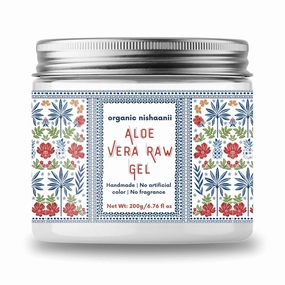 Organic Nishaanii Aloe Vera Gel 200g – Pure & Natural | For Face, Hair & Skin | No Parabens, Fragrance or Color | Soothing & Hydrating