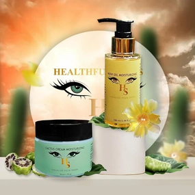 Organic Noni Body Massage Oil & Cactus Cream Facial Moisturizer - Anti-Aging Cactus Facial Extract & Moisturizing Noni Skin Oil - Set of 2 Skin Moisturizing Oil & Cream items.