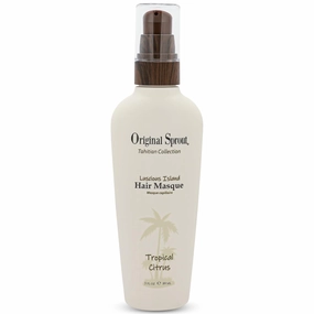 Original Sprout Luscious Island Hair Masque, Hydrating Rinse-Out Conditioning Hair Mask for Dry, Damaged Locks with Jojoba Protein & Argan Oil, Vegan & Cruelty-Free, Tropical Citrus Scent, 3 fl oz