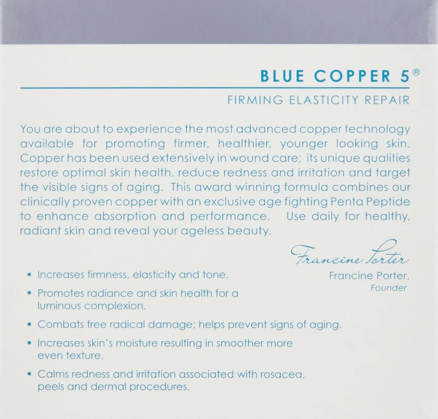 Osmotics Blue Copper 5 Firming Elasticity Repair – Anti-Aging Cream for Wrinkles, Firmness, and Acne. Visible Results Quickly. Made in the USA