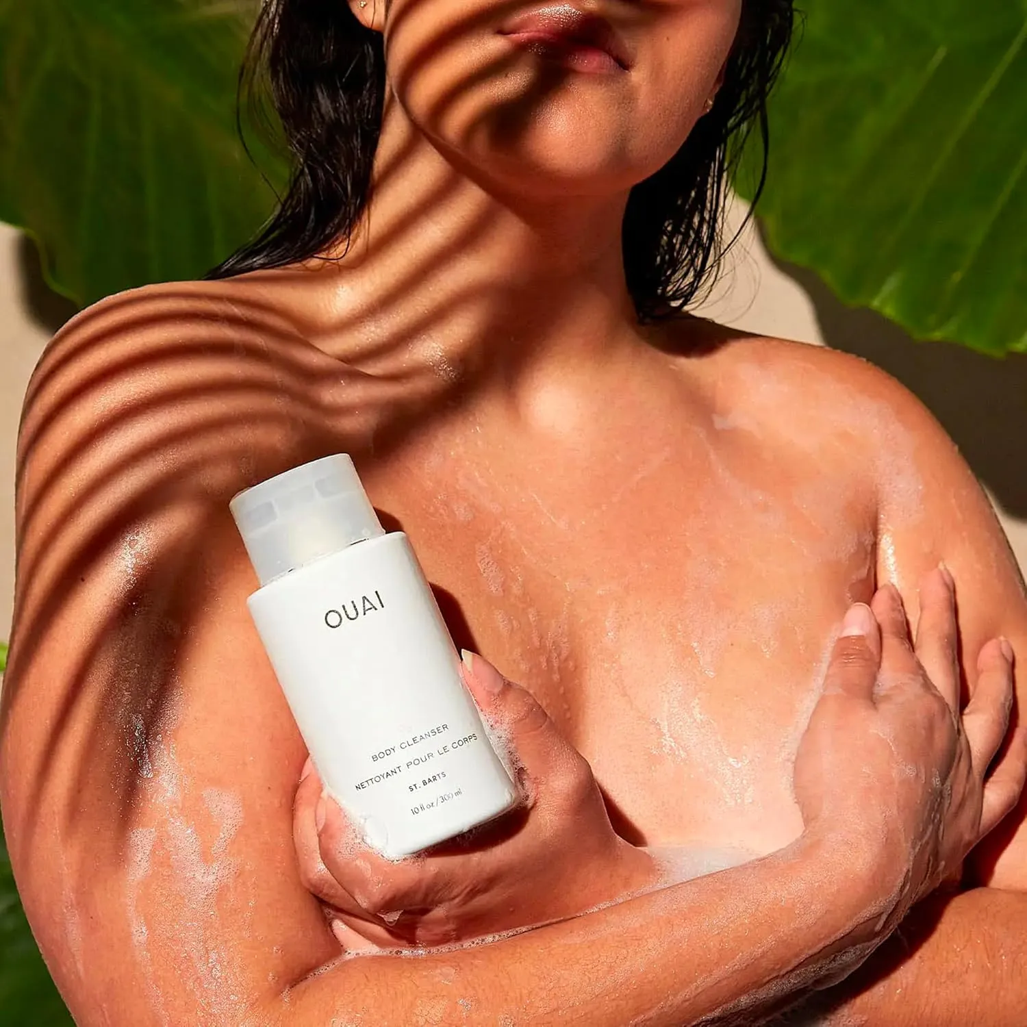 OUAI Body Cleanser, St. Barts - Foaming Body Wash with Jojoba Oil and Rosehip Oil to Hydrate, Nurture, Balance and Soften Skin - Paraben, Phthalate and Sulfate Free Skin Care Products (10 Fl Oz)