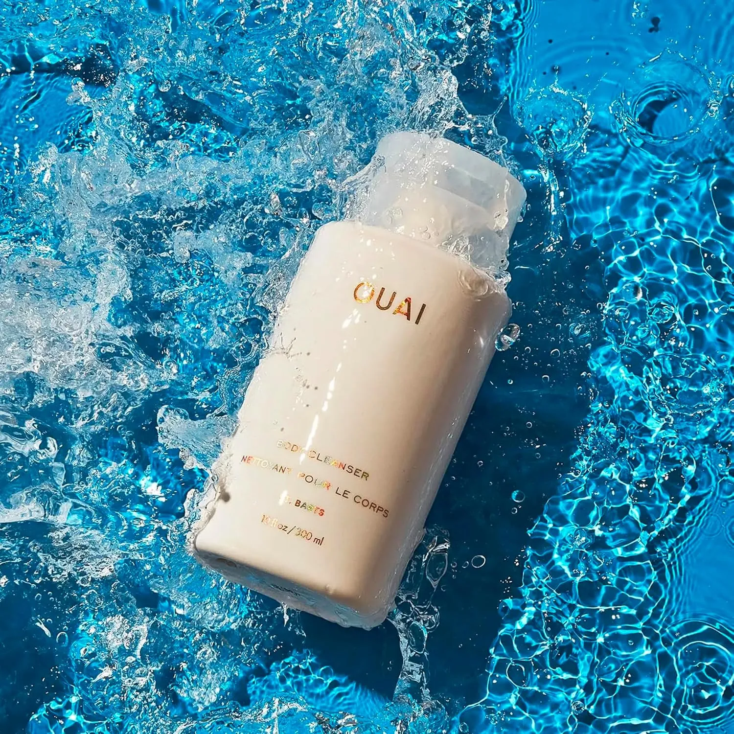OUAI Body Cleanser, St. Barts - Foaming Body Wash with Jojoba Oil and Rosehip Oil to Hydrate, Nurture, Balance and Soften Skin - Paraben, Phthalate and Sulfate Free Skin Care Products (10 Fl Oz)