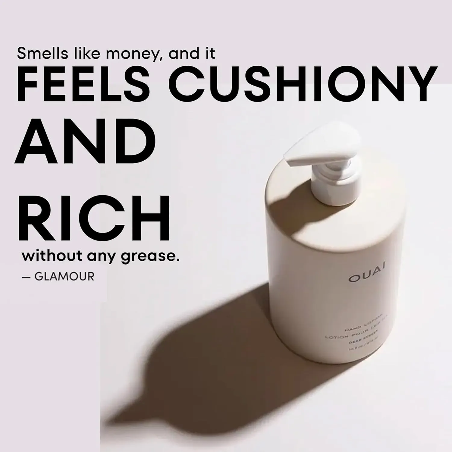 OUAI Hand Lotion - Daily, Lightweight, Hydrating Lotion for Dry Skin - Made with Avocado, Rosehip and Jojoba Oil to Lock in Moisture - Never Greasy (16 Fl Oz)