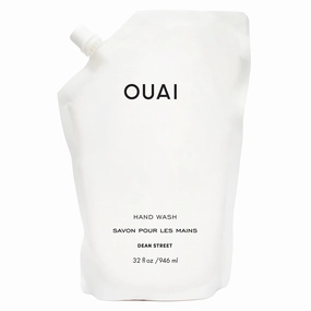 OUAI Hand Wash Refill, Dean Street - Liquid Hand Soap with Jojoba, Avocado, & Rose Hip Oil for Replenished Skin - Gentle Exfoliating Kitchen & Bathroom Soap (16 Fl Oz)