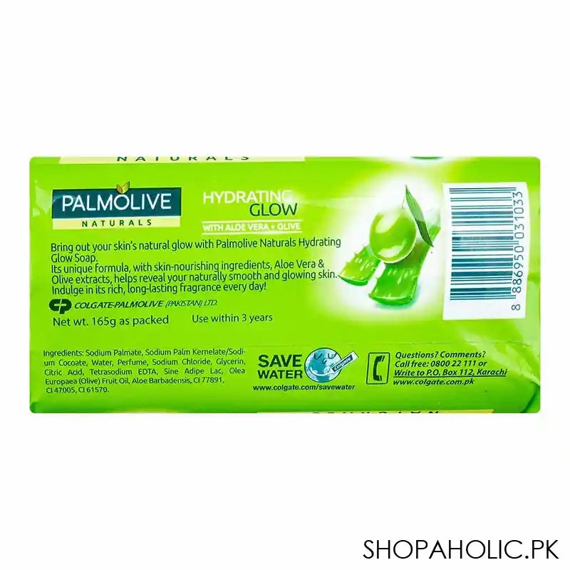 Palmolive Naturals Hydrating Glow Soap With Aloe Vera & Olive, Luxury Size, 165g