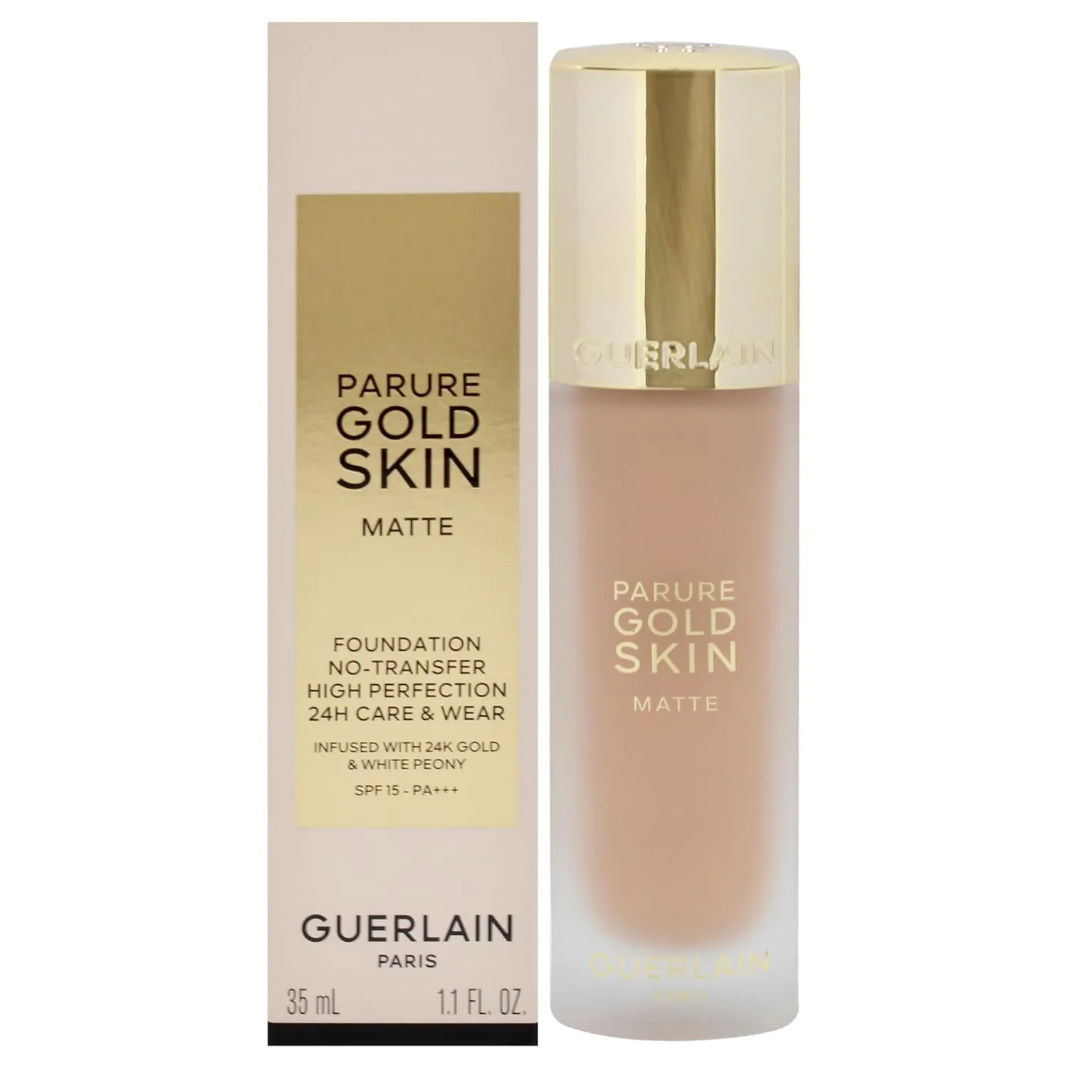 Parure Gold Skin Matte 24H Wear No-Transfer Foundation SPF 15-2N Neutral by Guerlain for Women - 1.1 oz Foundation
