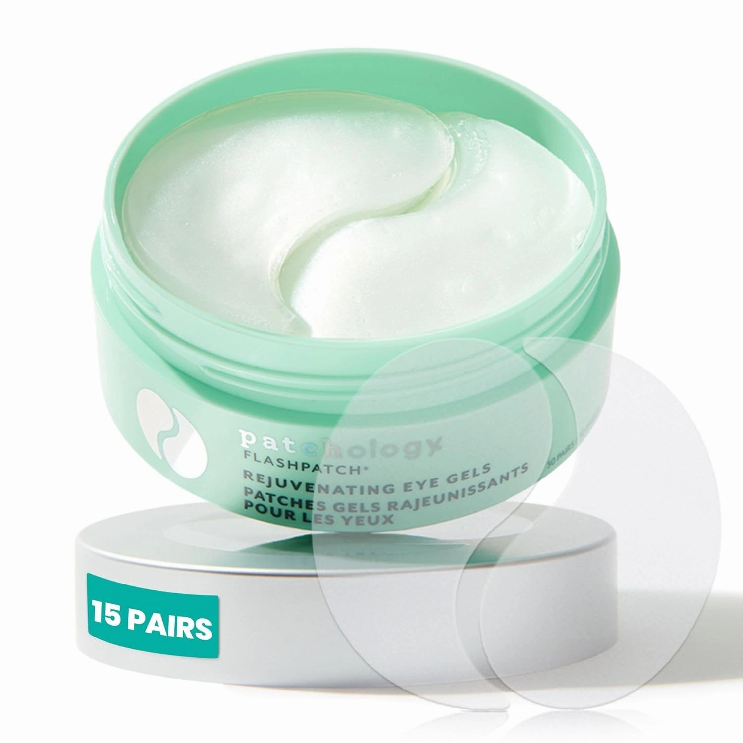 Patchology Rejuvenating Under Eye Gels - Hydrating Eye Mask w/Caffeine & Collagen - Under Eye Patches For Dark Circles - Puffy Eyes Care, minimize Puffiness & Wrinkles Reducer (15 ​Pairs)