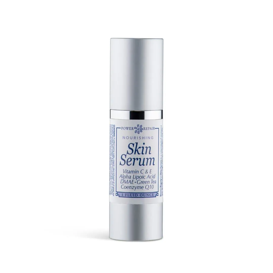 Peak Scents Power Repair Serum - Organic Anti Aging Herbal Skin Care Serum with Vitamin C & Vitamin E for Face - Improves Fine Lines & Wrinkles - Hydrates Dry Skin & Nourishes Rough Patches (1 Oz)