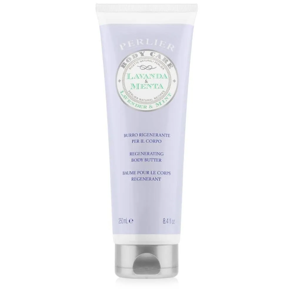 Perlier Lavender Mint Body Butter with Jojoba Oil, Regenerating Formula, 8.4 oz