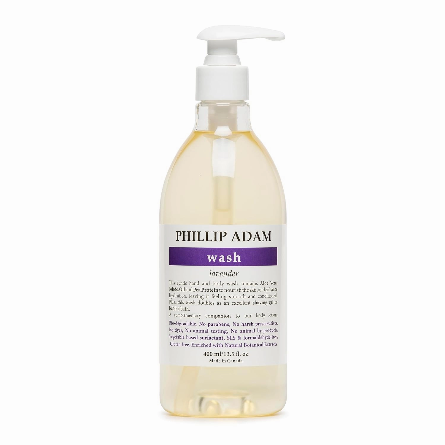 Phillip Adam Lavender Hand and Body Wash with Aloe Vera and Jojoba Oil - Gentle, Moisturizing, Sulfate Free - 13.5 Fl Oz