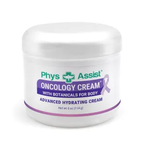PhysAssist - Oncology Body Cream with Botanicals, 4 oz. Soothing and Hydrating to Stressed Skin. Made with Oils of Lavender, Calendula, and Peppermint. Non-Irritant, Clinically Tested.