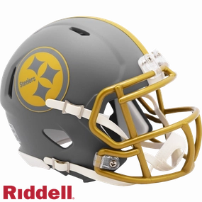 Pittsburgh Steelers Helmet Riddell Replica Mini Speed Style Slate Alternate - Riddell