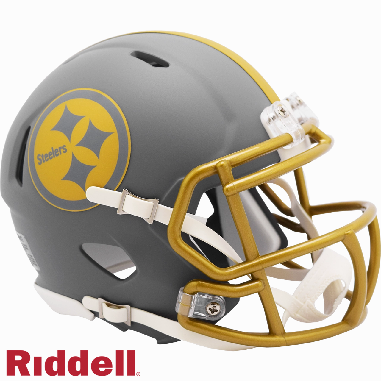 Pittsburgh Steelers Helmet Riddell Replica Mini Speed Style Slate Alternate - Riddell