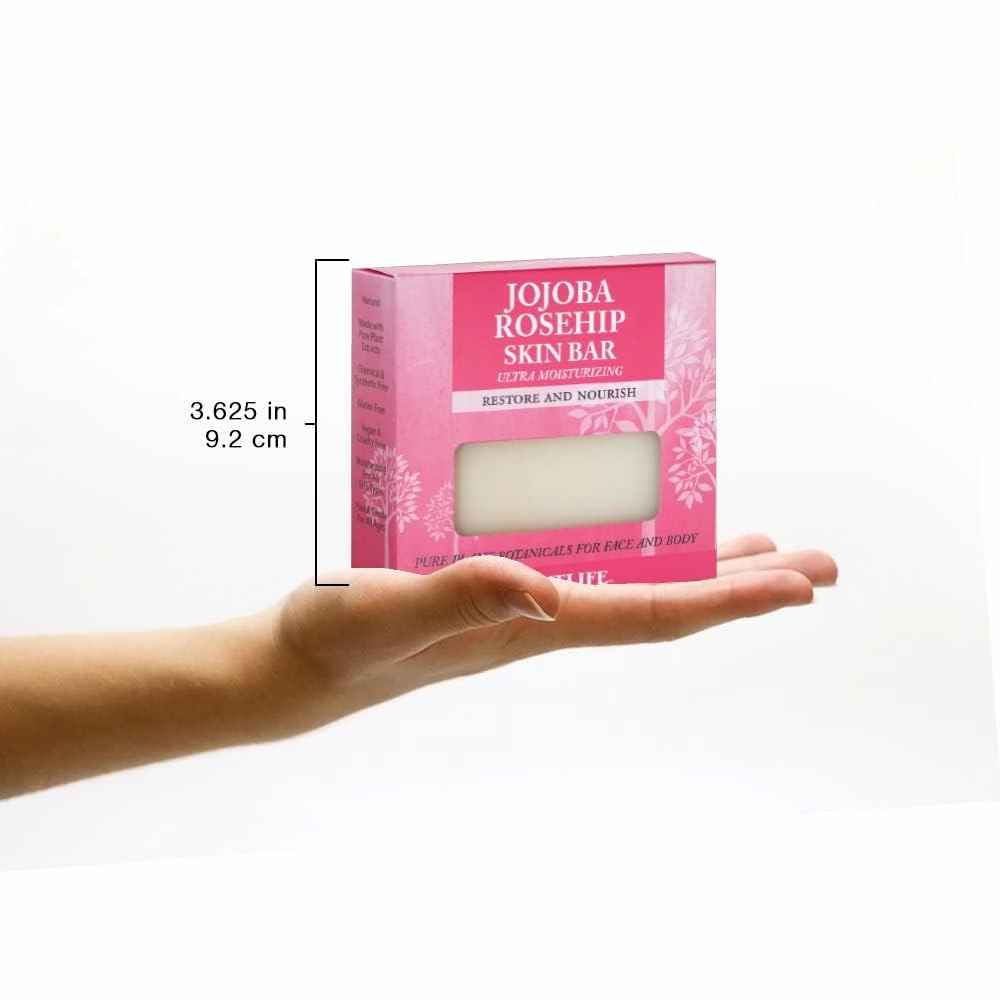 Plantlife Jojoba Rosehip 3-Pack Bar Soap - Moisturizing and Soothing Soap for Your Skin - Hand Crafted Using Plant-Based Ingredients - Made in California 4.5oz Bar