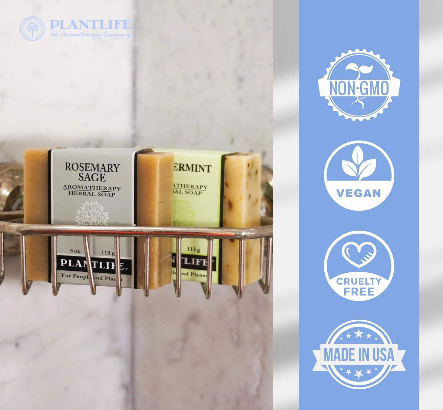Plantlife Jojoba Rosehip 6-Pack Bar Soap - Moisturizing and Soothing Soap for Your Skin - Hand Crafted Using Plant-Based Ingredients - Made in California 4.5oz Bar