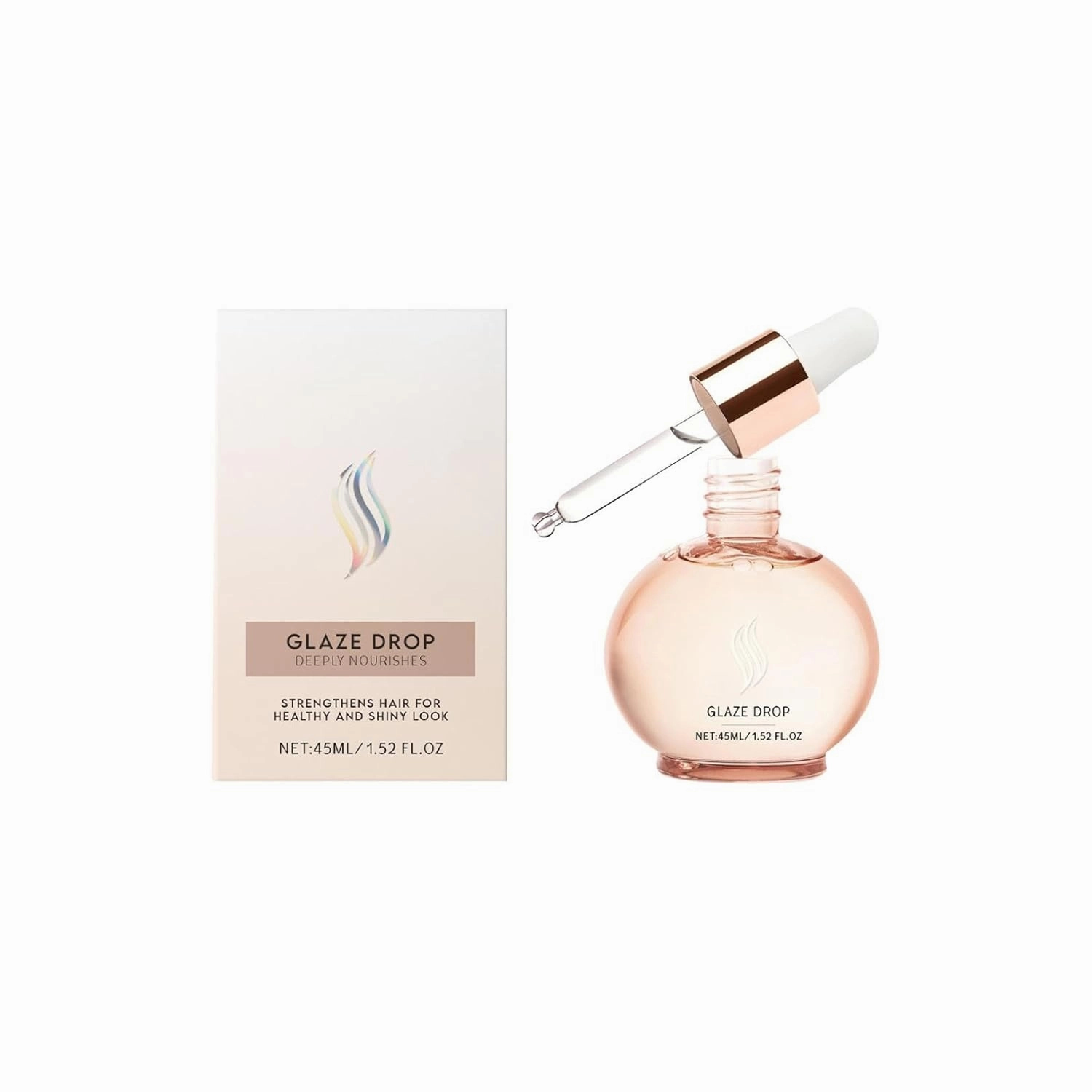 Plump Moisture Hair Serum, Deeply Nourishs Glaze Drop Oil, Intense Shine and Frizz Control, for Dehydrated Dry Hair (2pcs)