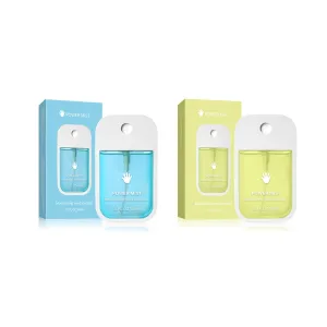 Power Mist Hand Sanitizer Spray, Portable Power Mist Hydrating Hand Spray Sanitizers, Portable Pocket Hand Sanitizer Multi-Flavor Cleanses Travel Size (Blue&Yellow)