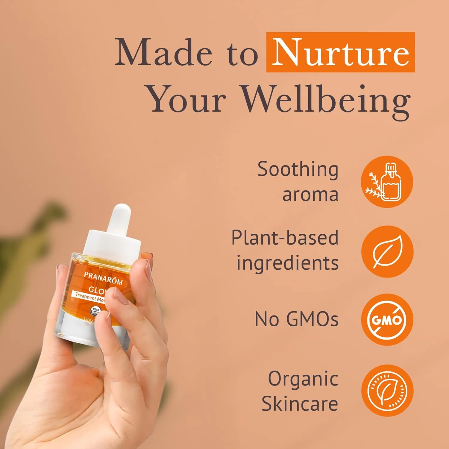 Pranarom - Glow Treatment Moisture Oil (1oz / 30ml) - 100% Pure & Natural Essential Oil Moisturizing Oil for Dry Skin Treatment & Nourishment