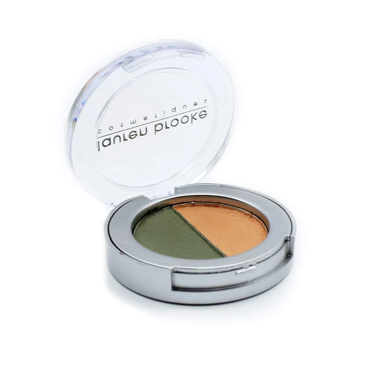 Pressed Eye Shadow Duo, Richly Pigmented Natural Eyeshadow, EU Certified Organic Makeup For Women (Evergreen/Indian Summer)