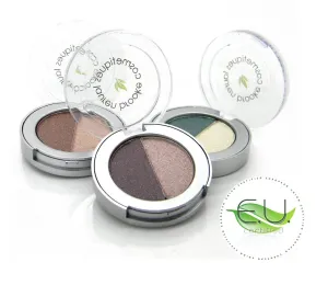 Pressed Eyeshadow Duo, Natural Look Makeup (Chocolate Kisses/Cotton Candy)