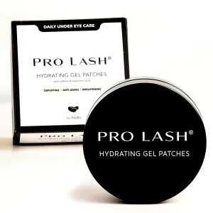 Pro Lash Hydrating Gel Under Eye Patches with Cucumber Extract, Hyaluronic Acid, Caffeine and Vitamin B5 - Eye Mask to Reduce Dark Circles, Puffiness, Wrinkles - All Skin Types - 16 Pairs