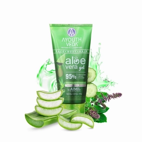 PUB Aloe Vera Gel | Multi Purpose Gel For Face, Body & Hair | Non-Greasy Hydrating formula With Neem, Tulsi & Cucumber Essence | Calms Sunburn & Promotes Even Skin Tone (Pack Of 1-150g)