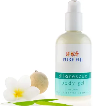 PURE FIJI Dilo Rescue gel moisturizer for body and face, Moisture Rescue Refreshing Gel-Cream for Dry Skin - Hydrating Moisturizer for Women and Men, 8 Ounce