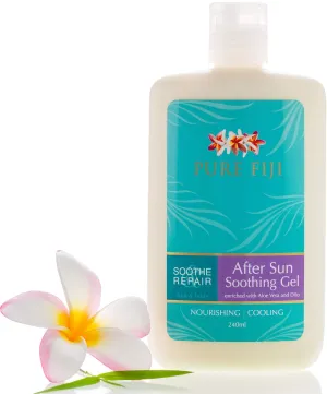 PURE FIJI Soothing After Sun Gel with Aloe Vera and Dilo Oil - Deeply Hydrating, Skin Nourishing After Sun Skin Care for Face, Body, 8 oz