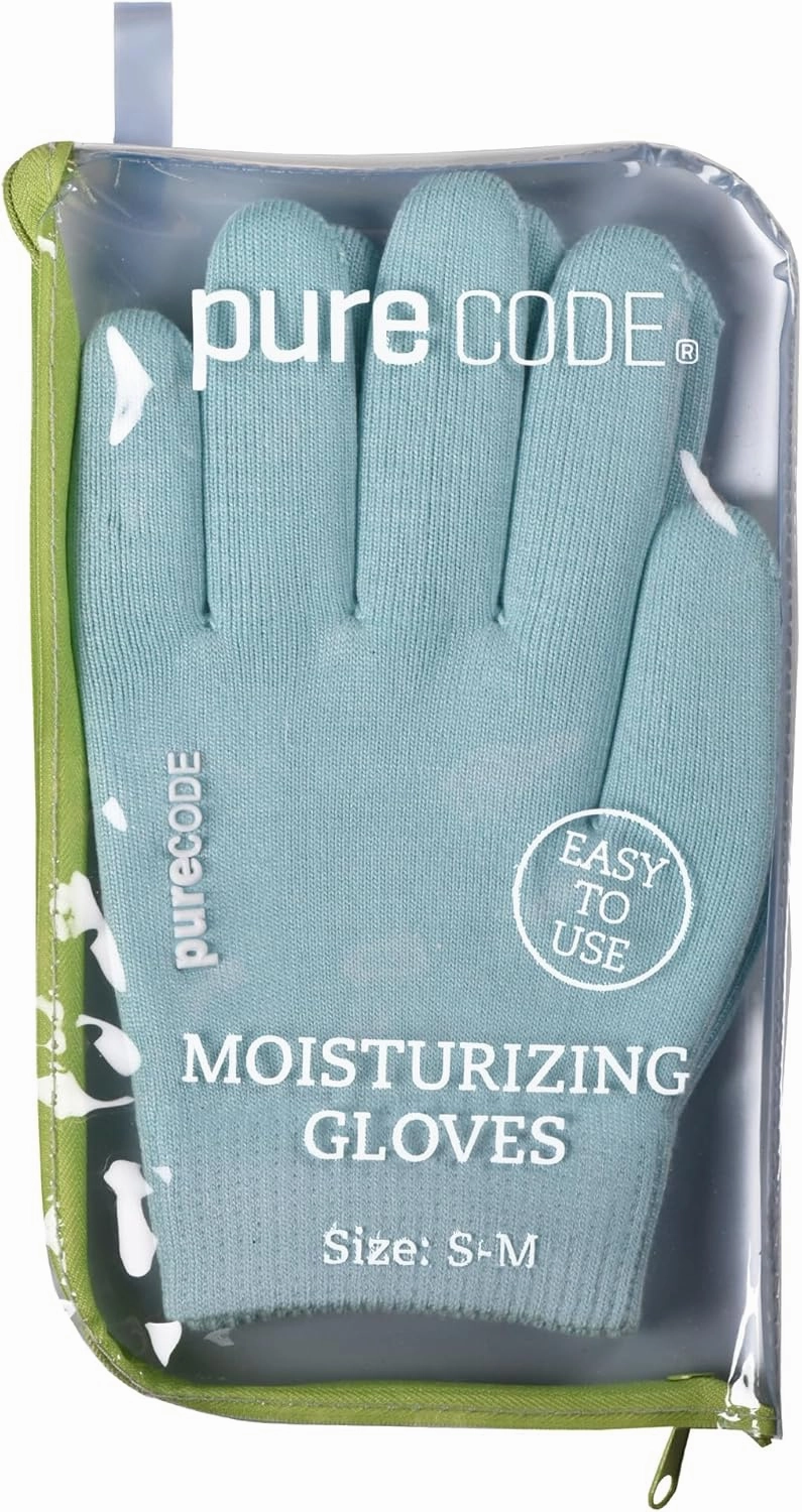 PURECODE Gift Set, Moisturizing Gel Gloves   Moisturizing Gel Socks   100% Pure Organic Argan Oil - Made in USA for Dry Hands and feet