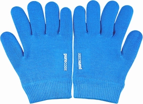PURECODE Moisturizing Gel Gloves for Dry Skin, Dry Hands, Cracked Skin, Rough Skin L-XL (Blue)