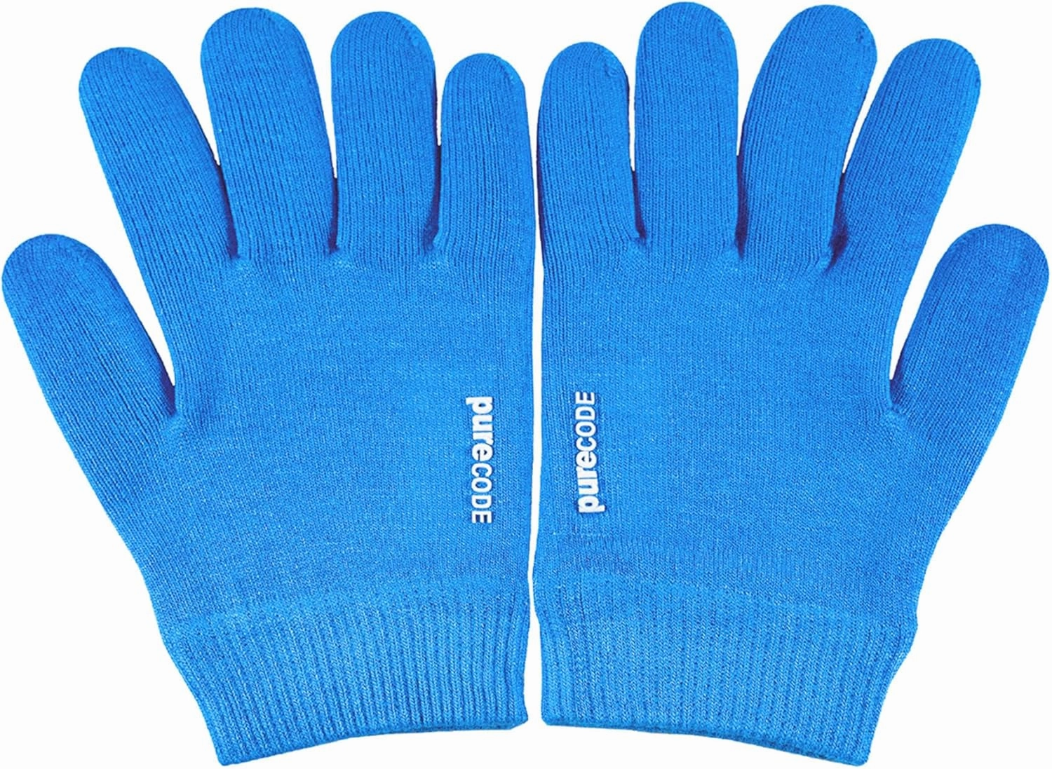 PURECODE Moisturizing Gel Gloves for Dry Skin, Dry Hands, Cracked Skin, Rough Skin L-XL (Blue)