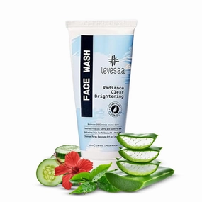 Radiance Clear Brightening Skin Face Wash – Hydrating & Antioxidant Protection, Soothing & Purifying Cleanser For All Skin Types | with Aloe Vera, Green Tea & Charcoal Beads-100ml