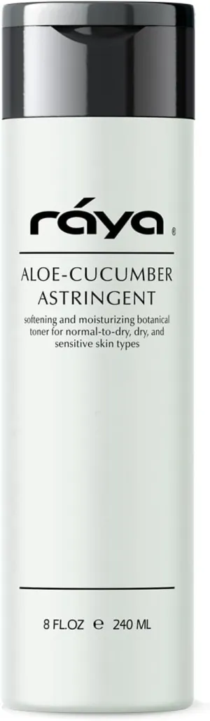 Raya Aloe Cucumber Astringent (202), Facial Toner for Dry and Sensitive Skin - Refreshing, Hydrating and Calming Formula, Gentle Pore Tightening Skincare, Cruelty, Paraben & Alcohol-Free, 8 fl oz