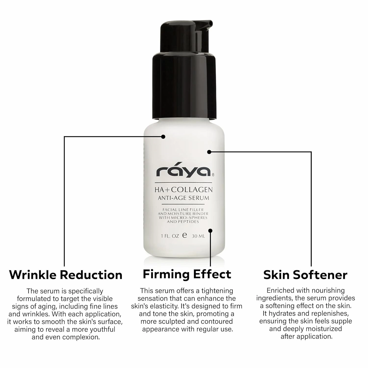 RAYA HA   Collagen Serum (502) | Premium Anti-Aging Serum for Face | Intensive Face Moisturize | Helps Reduce Age Lines and Wrinkles | Firms and Softens Skin for All Ages