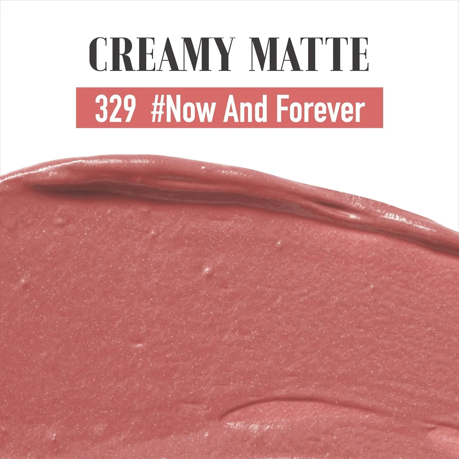 READY TO SHINE Matte Vegan Lipstick with Creamy Satin Finish, Neutral Peach with Rose Tone Lip Color -CRUSH ON YOU (329-Now And Forever)