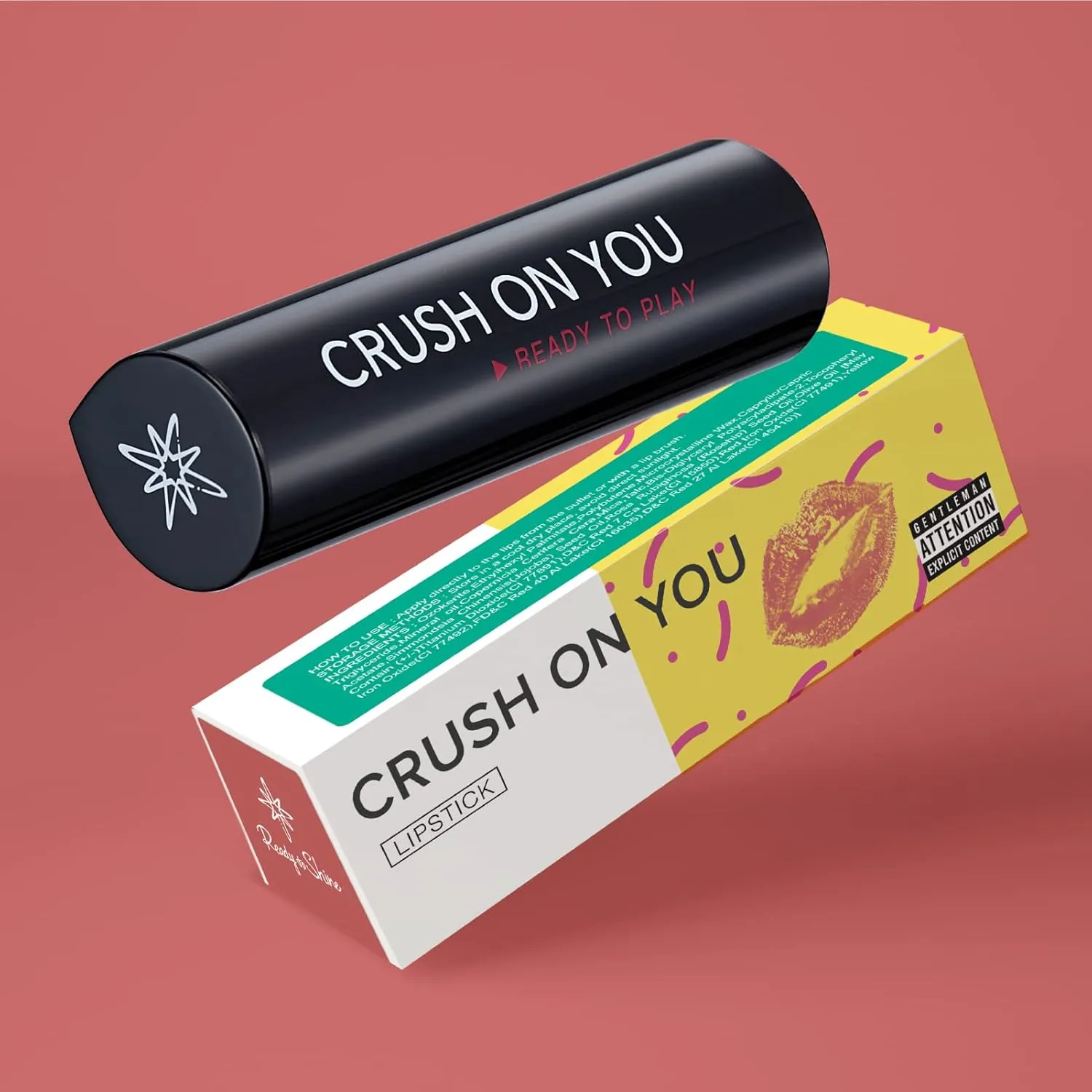 READY TO SHINE Matte Vegan Lipstick with Creamy Satin Finish, Neutral Peach with Rose Tone Lip Color -CRUSH ON YOU (329-Now And Forever)