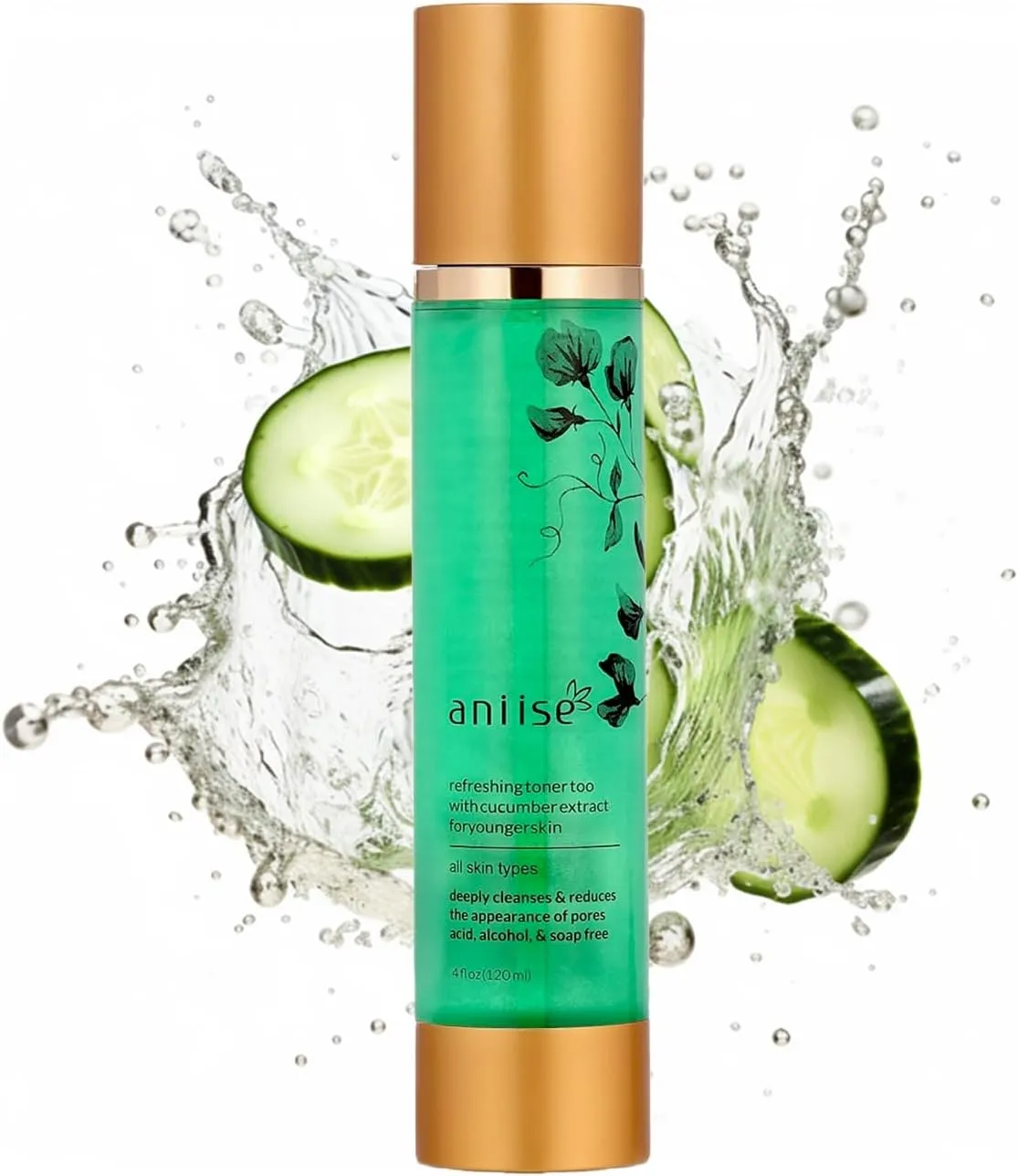 Refreshing Cucumber Extract Face Toner | 4 fl. Oz | Deep Cleansing, Hydrating, and Pore Reducing Tonic for All Skin Types – Alcohol-Free, Paraben-Free, Sulfate-Free, Vegan