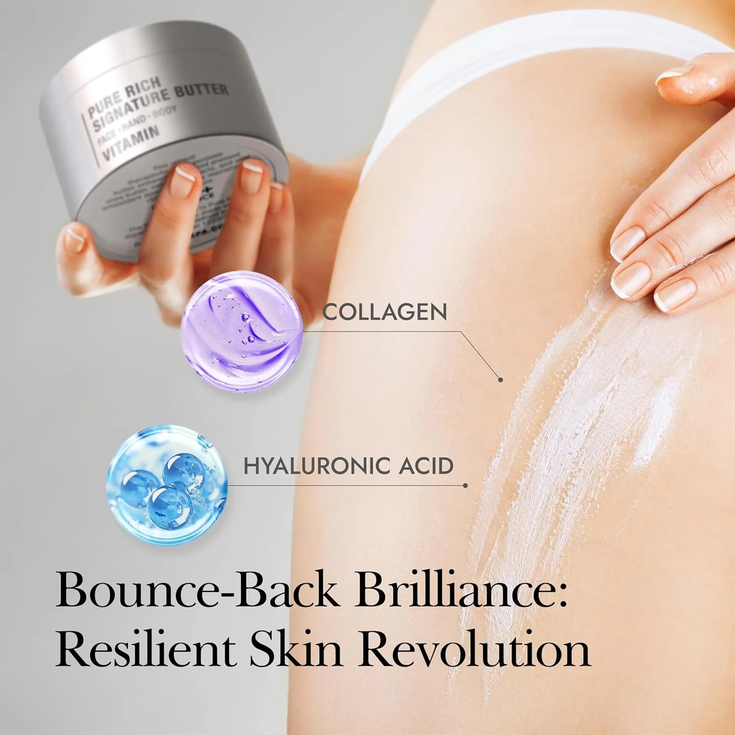 Rejuvenating Body Butter – Revitalizing Body Cream with Shea Butter, Ceramides, Collagen & Vitamin B5 to Smooth & Strengthen Dry, Dull Skin (Vitamin, 7.0 fl oz)