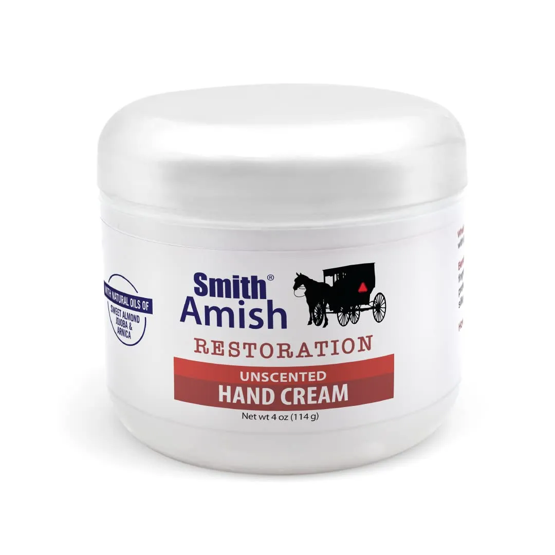 Restoration Hand Cream Unscented. Nourishing and Moisturizing to Dry, Sensitive Skin. Non- Irritant, Clinically Tested, for Men and Women. 4 oz jar.