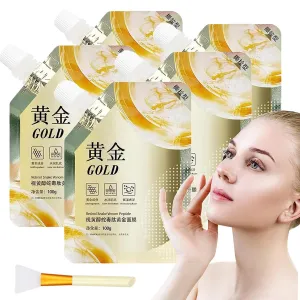Retinol Snake Venom Gold Mask, Rejuvenating Gold Peel Mask, Anti-Aging Gold Face Mask, Collagen Face Mask, Refreshing and Comfortable, Deeply Cleans the Face and Moisturizes the Skin (5pcs)