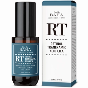 Retinol & Tranexamic Acid Radiance Boost Facial Serum: Enhanced Skin Texture and Tone, with Hydrating Aloe & Nourishing Botanicals, 1 Fl Oz (30ml)