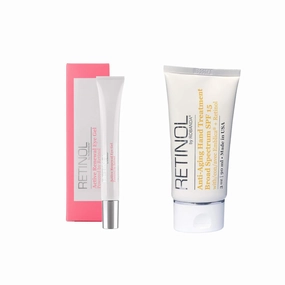 Retinol Eye & Hand Repair Set: Active Renewal Eye Gel & Hand Treatment